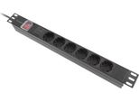 Lanberg Pdu 19" Lanberg 1U 16A 2M 6X Schuko Outlets Black (PDU-06F-0200-BK)"