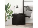 Vidaxl Comodino Nero Look Rovere 40X30X40 Cm Materiale A Base Di Legno