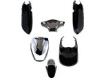 Kit Carena 6 Pezzi Nero Metallic Str8 Per Peugeot Kisbee