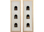 Gilde Bild, Rechteckig, "Ionic"", Mdf, Weiß, Goldfarben, Ve 2, 2 StüCk Wie Abgebildet, L. 5 Cm, B. 30 Cm, H. 90 Cm 81315"
