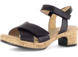 Gabor Shoes Strappy Sandals - Black Smooth Leather : 39 : Taglia Normale: 39 Larghezza: Normale