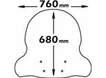 Parabrezza Medio Isotta 680X760Mm Attacchi Inclusi Per Yamaha