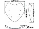 Parabrezza Isotta Intercambiabile Trasparente 675X570Mm Per Bmw R 1200 Rt