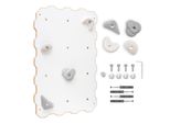Parete Da Arrampicata Per Bambini Con Appigli, Parete Da Arrampicata Per Bambini - 1 Modulo Yarnwood, Moderna Parete Da Arrampicata Per La Stanza Dei Bambini In Bianco, 100% Eco