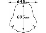 Parabrezza Alto Isotta 695X645Mm Per Yamaha