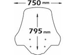 Parabrezza Alto Isotta 795X750Mm Per Piaggio