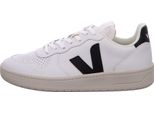 Veja V10 Prime Leather In Bianco Nero Per Uomo - 8 Uk - 42 Eu - 9 Us / Bianco Nero