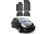 2005-2012 Renault Clio Tappetini In Gomma Nero 4 Pz
