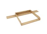 Piano Fasciatoio Regalik Con Top Per Hemnes Di Ikea, Piano Fasciatoio Per Cassettiera 50X160 Cm, Piano Fasciatoio Rimovibile, Pannelli Frontali Arrotondati, Rovere
