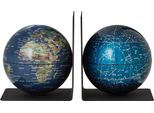 Troika G1303-P2MW/BK, Mappamondo Fisico, Classico, Tavolo, Metallo, Plastica, Nero, 13 Cm