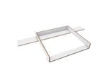 Piano Fasciatoio Regalik Con Top Per Hemnes Di Ikea, Piano Fasciatoio Per Cassettiera 50X160 Cm, Piano Fasciatoio Rimovibile, Pannelli Frontali Dritti, Superlegno Bianco