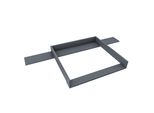 Piano Fasciatoio Regalik Con Top Per Hemnes Di Ikea, Piano Fasciatoio Per Cassettiera 50X160 Cm, Piano Fasciatoio Rimovibile, Pannelli Frontali Dritti, Grafite