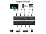 Aimos AM-KVM 201CL Commutatore Kvm Hdmi/Usb 2 In 1 Supporto Hd 2K*4K 2 Host Condividono 1 Monitor/Tastatur & Maussatz