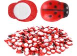 300 Pezzi Di Coccinelle In Legno, Mini Decorazioni Per Paesaggi Fai Da Te E Accessori Artigianali Per Scrapbooking