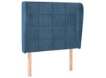 Syfax™ Testiera Ad Orecchio Blu Scuro 103X23X118/128 Cm In Velluto