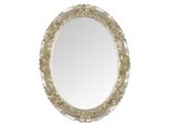 Mo.Wa Specchio Da Parete Specchio 68 X 88 Specchio Ovale A Foglia D'argento Specchio Da Parete Barocco Ovale Specchio In Legno Argento Antico Specchio Classico Argentato Specchio Da Soggiorno