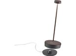 Zafferano Lampada A Led Da Tavolo Swap Pro Corten Ricaricabile E Dimmerabile 2200-2700-3000K - 9H Massima Potenza