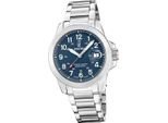 Festina Orologio Da Polso Swiss Made Da Uomo Acciaio Inossidabile Pelle Tessuto Blu D2UF20081/2