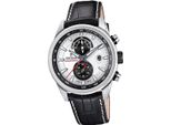 Festina Orologio Da Uomo Timeless Chronograph Orologio Da Polso In Pelle Nero Bianco D2UF20695/1