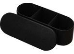 Vevor Pouf Pieghevole Con Vano Portaoggetti (Ovale), Sgabello Imbottito Pieghevole Con Capacità Di Carico Fino A 299,37 Kg, 11 X 38 X 38 Cm, Pouf Cassapanca Per Soggiorno, Camera Da Letto, Corridoio, Nero