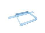 Piano Fasciatoio Regalik Con Top Per Hemnes Di Ikea, Piano Fasciatoio Per Cassettiera 50X160 Cm, Piano Fasciatoio Rimovibile, Pannelli Frontali Arrotondati, Blu