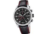 Festina Orologio Da Uomo Timeless Chronograph Orologio Da Polso In Pelle Nera Rossa D2UF20695/6