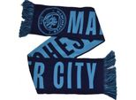 Manchester City Fc - Sciarpa "Wordmark"", Tessuto Jersey, Jacquard BS6328 (Taglia Unica) (Blu Cielo/Blu Scuro)"