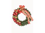 Pinus Company | Ghirlanda 35 Cm - Rosso - Elegante Decorazione Natalizia - Fatta A Mano E Unica Nel Suo Genere