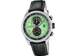 Festina Orologio Da Uomo Timeless Chronograph Orologio Da Polso In Pelle Nera Verde D2UF20695/3