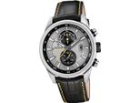 Festina Orologio Da Uomo Timeless Chronograph Orologio Da Polso In Pelle Nera Gialla D2UF20695/4