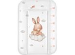 Fasciatoio 50X70 Cm, Bianco Con Coniglietto - Lavabile E Impermeabile, Morbido Per I Neonati - Fasciatoio Per Fasciatoio - Fasciatoio Per Bambini, Pulizia Rapida
