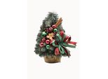 Pinus Company | Albero Di Natale Casa Verde - 30 Cm - Argento - Fatto A Mano - Eleganza Festiva