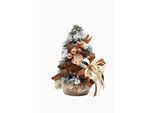 Pinus Company | Albero Di Natale - 30 Cm - Cappuccino - Fatto A Mano - Design Rustico - Decorazione Invernale