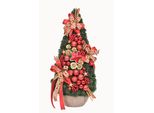 Pinus Company | Dosso Decorativo - 90 Cm - Rosso - Fatto A Mano - Fascino Rustico - Magia Del Natale