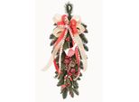Pinus Company | Etno Ghirlanda Decorativa - 60 Cm - Verde - Fatta A Mano - Fascino Rustico - Decorazione Natalizia
