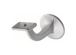 Supporto Per Corrimano 3508 In Alluminio Anodizzato Argento D.Wall Plate 56Mm Supporto Diritto Hermeta
