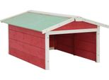 Garage Per Robot Tagliaerba 72X87X50 Cm In Legno Di Abete Rosso Bianco