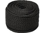 Vidaxl Corda Da Lavoro Nera 10 Mm 250 M In Polipropilene