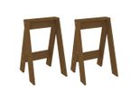 Syfax™ Sgabelli 2 Pz Ambra 40X40X60 Cm In Legno Massello Di Pino