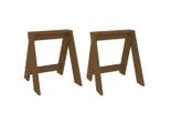 Syfax™ Sgabelli 2 Pz Marrone Ambra 40X40X45 Cm Legno Massello Di Pino