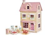 Casa Delle Bambole Tender Leaf - Villa In Legno A Coda Di Volpe Con Mobili Per Bambini