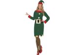 Smiffys - Costume Da Donna - Design Natalizio SM2001 (S) (Verde)