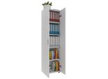 Armadio Ufficio Ulas Bianco A. 178 X L. 49 X P. 34 Cm