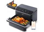 Fettfreie Friteuse Cosori Schwarz Twinfry Dual Luftfriteuse 10L 2800W