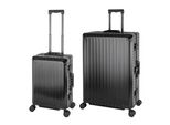 Travelhouse Tokyo Valigia Da Viaggio In Alluminio Nero S-55Cm E Xl-78Cm Set Di Valigie Con Trolley Da Viaggio Rigido