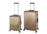 Travelhouse Tokyo Valigia Da Viaggio In Alluminio Champagne S-55Cm E L-72Cm Valigia Rigida Set Di Trolley Da Viaggio