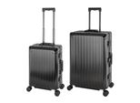 Travelhouse Tokyo Valigia Da Viaggio In Alluminio Nero S-55Cm E L-72Cm Valigia Rigida Set Di Valigie Da Viaggio Trolley