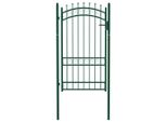 Cancello Di Recinzione Con Punte In Acciaio 100X175 Cm Verde