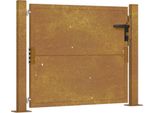 Vidaxl Cancello Da Giardino 105X105 Cm In Acciaio Corten