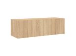 Parete Tv Con Luci Led Rovere Sonoma 100X35X31 Cm